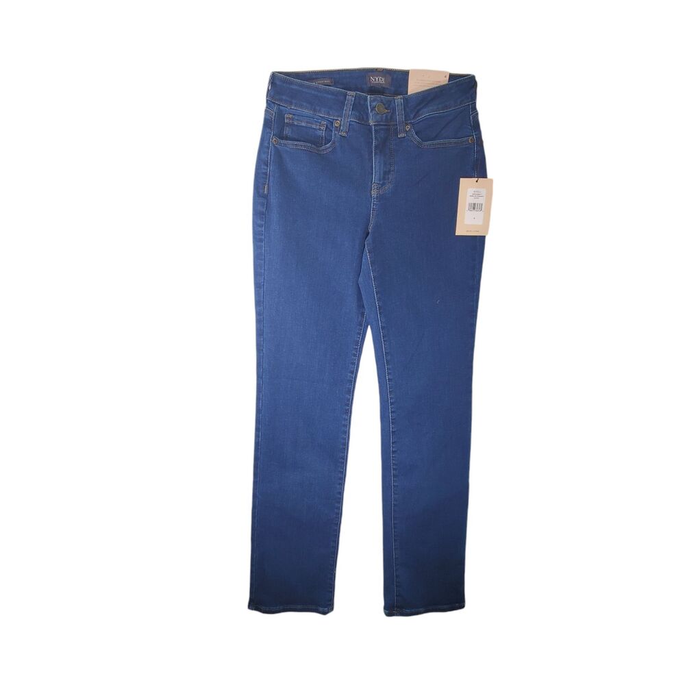 NWT sz 4 (28x32) Marilyn Straight NYDJ Quinn Medium Wash Tummy Lift Tuck